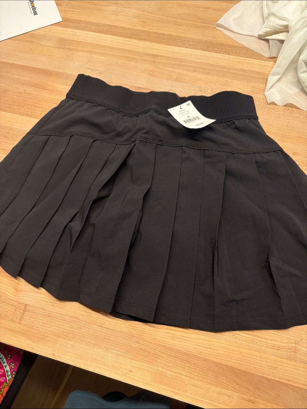 Black Pleated athletic Skirt with shorts underneath